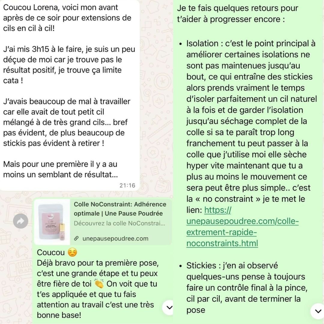 Corrections personnalisées des élèves pendant la formation