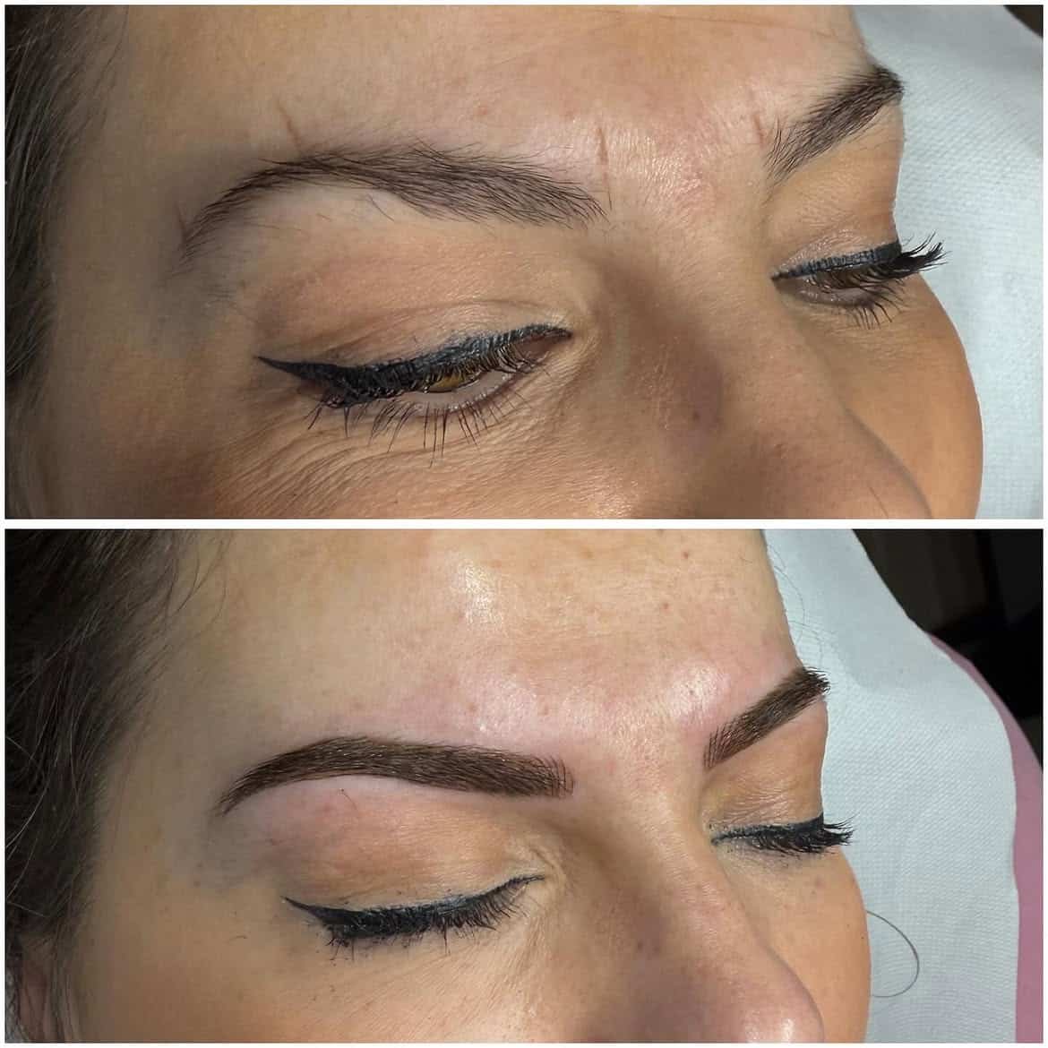 Restructuration des sourcils associant microblading et microshading à Ronchamp